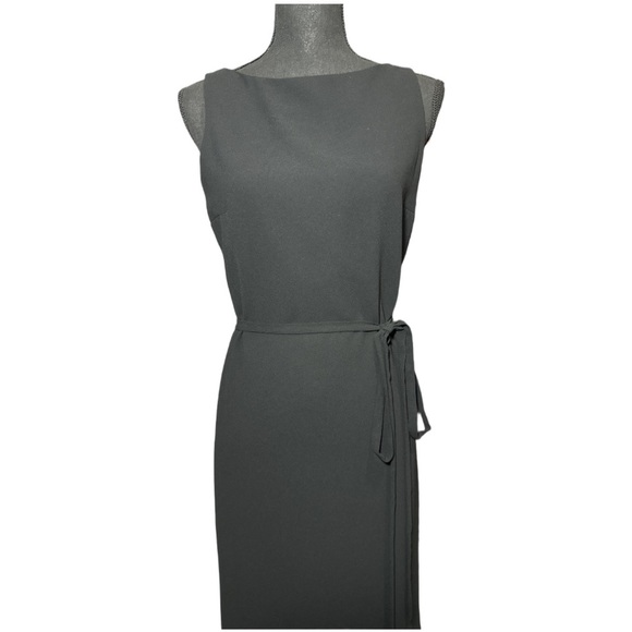 Esprit Elegant Black Sleeveless Wrap Dress with Open Back Size 5/6 Cocktail - Picture 5 of 6